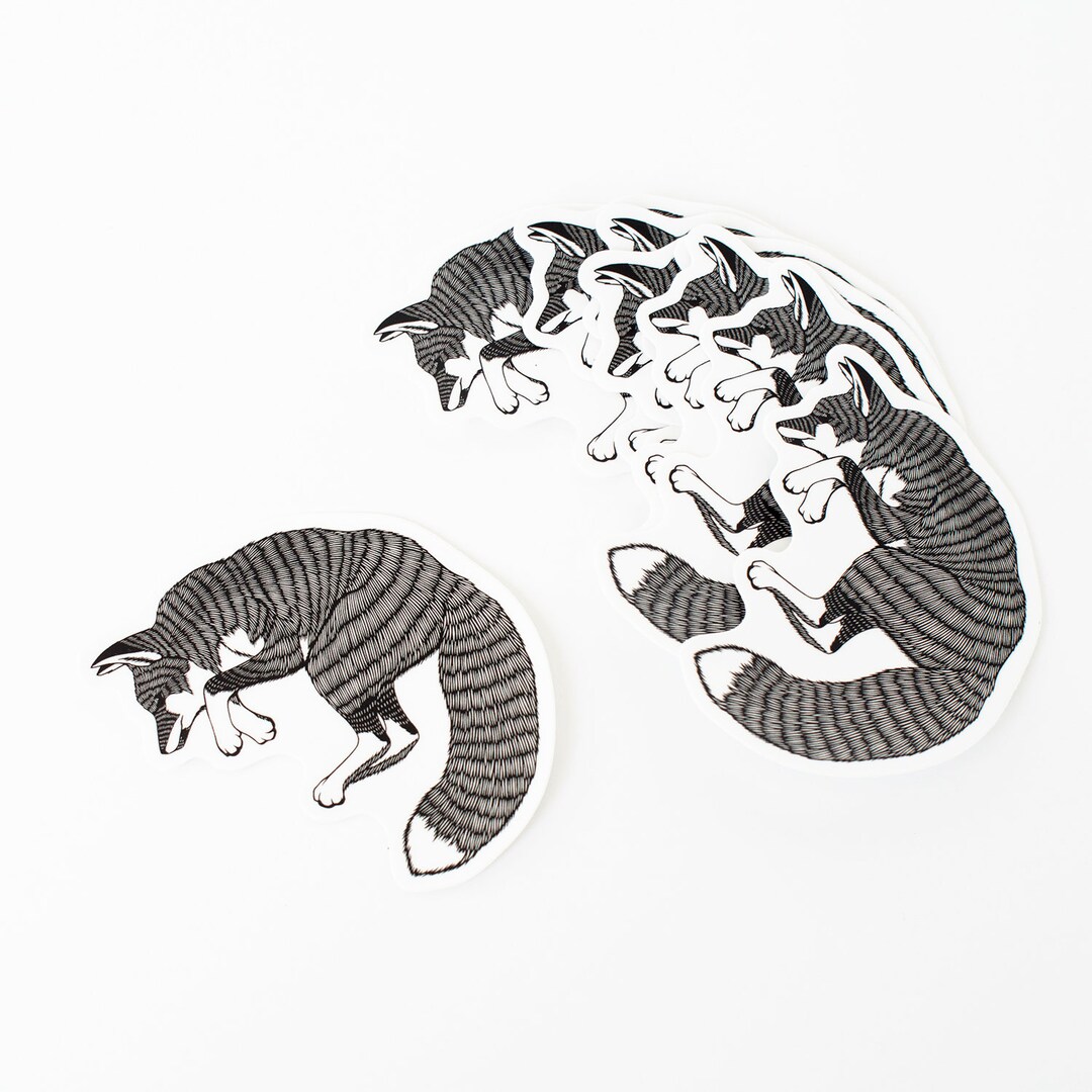 Foxing Sticker Fox Sticker, Waterproof Fox Sticker, Waterproof Sticker, Stocking ...