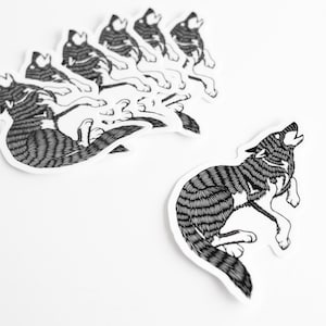 Wolf sticker, waterproof wolf sticker, waterproof sticker, wolf water bottle sticker, wolf laptop sticker, wolf vinyl sticker