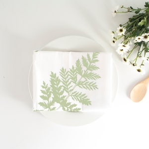 Varentheedoek, varentheedoek, lichte mintprint, plantenliefhebber