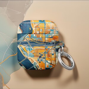 Abstrakte Phoenix Stadt Karte - AirPods® Hülle