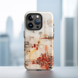 アーバンネクサス：地図製作の交響曲 - 頑丈なiPhoneケース - 抽象的なデザイン