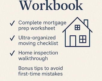 Guía para compradores de vivienda por primera vez / Manual imprimible para la compra de vivienda, lista de verificación y preparación para la hipoteca / Edición de Emily Parker
