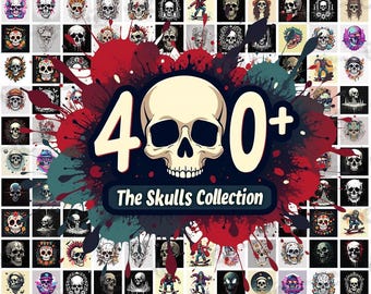 The Skulls Collection: 4000+ Edgy, Artistic, and Modern Designs [Premium Quality Images 300 dpi PNGs 1024 x 1024]