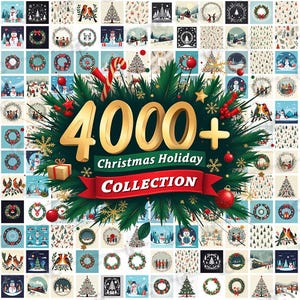The Christmas Holiday Collection: 4000+ Festive Designs for the Season [Premium Quality Images 300 dpi PNGs 1024 x 1024]