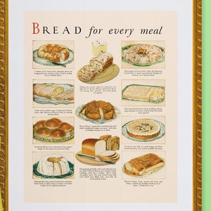 advertisement,  bread for every meal , antique Victorian,  illustration digital download