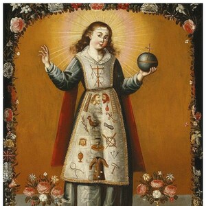 antique catholic religion illustration Jesus Christ as a child digital download