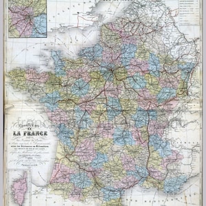 antike Landkarte von Frankreich digitaler download