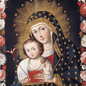 Maria en Jezus illustratie DIGITALE DOWNLOAD