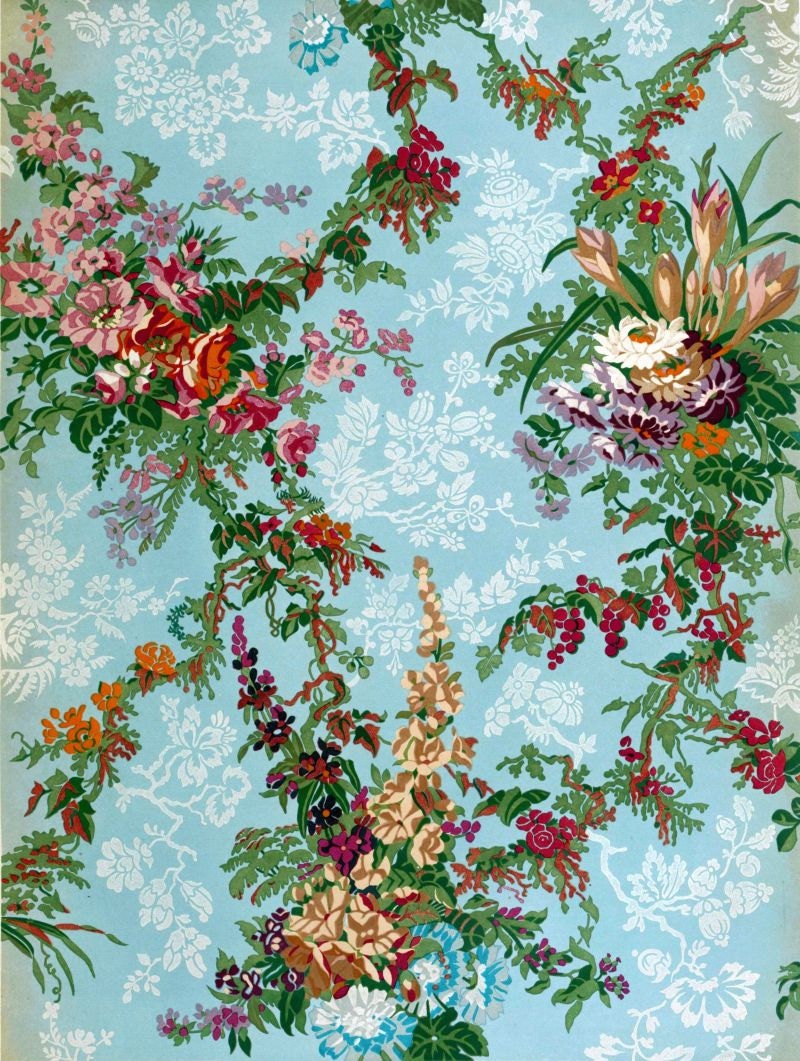 Antique French Chateau Wallpaper Illustration Digital Download - Etsy UK