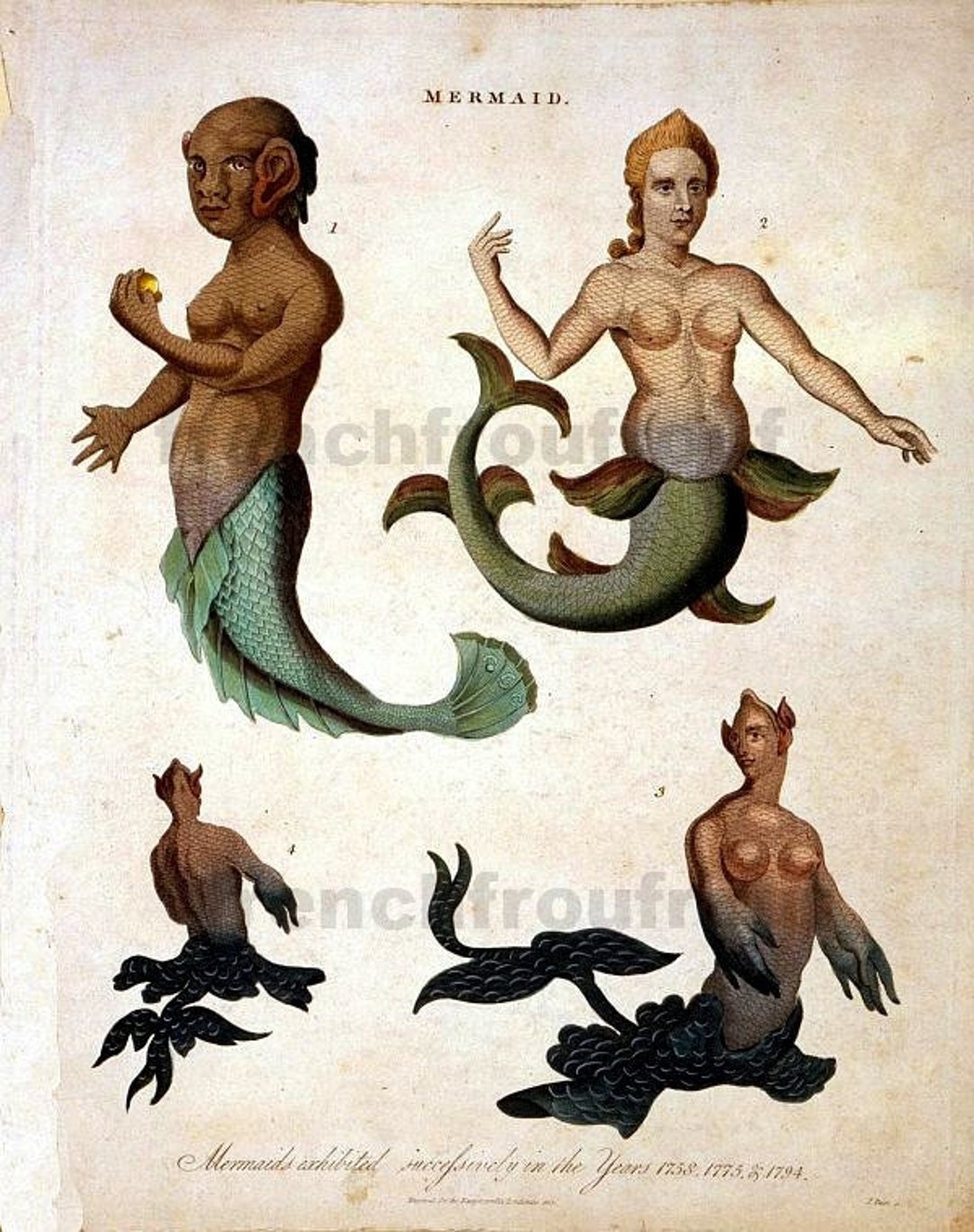 絵画　人魚　海 戯れる人魚たち』『静かな海』アルノルト・ベックリンの人魚たち