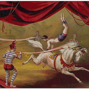 spettacolo equestre Vittoriano antico circo Arte poster digitale Scarica l&#39;atto di banner