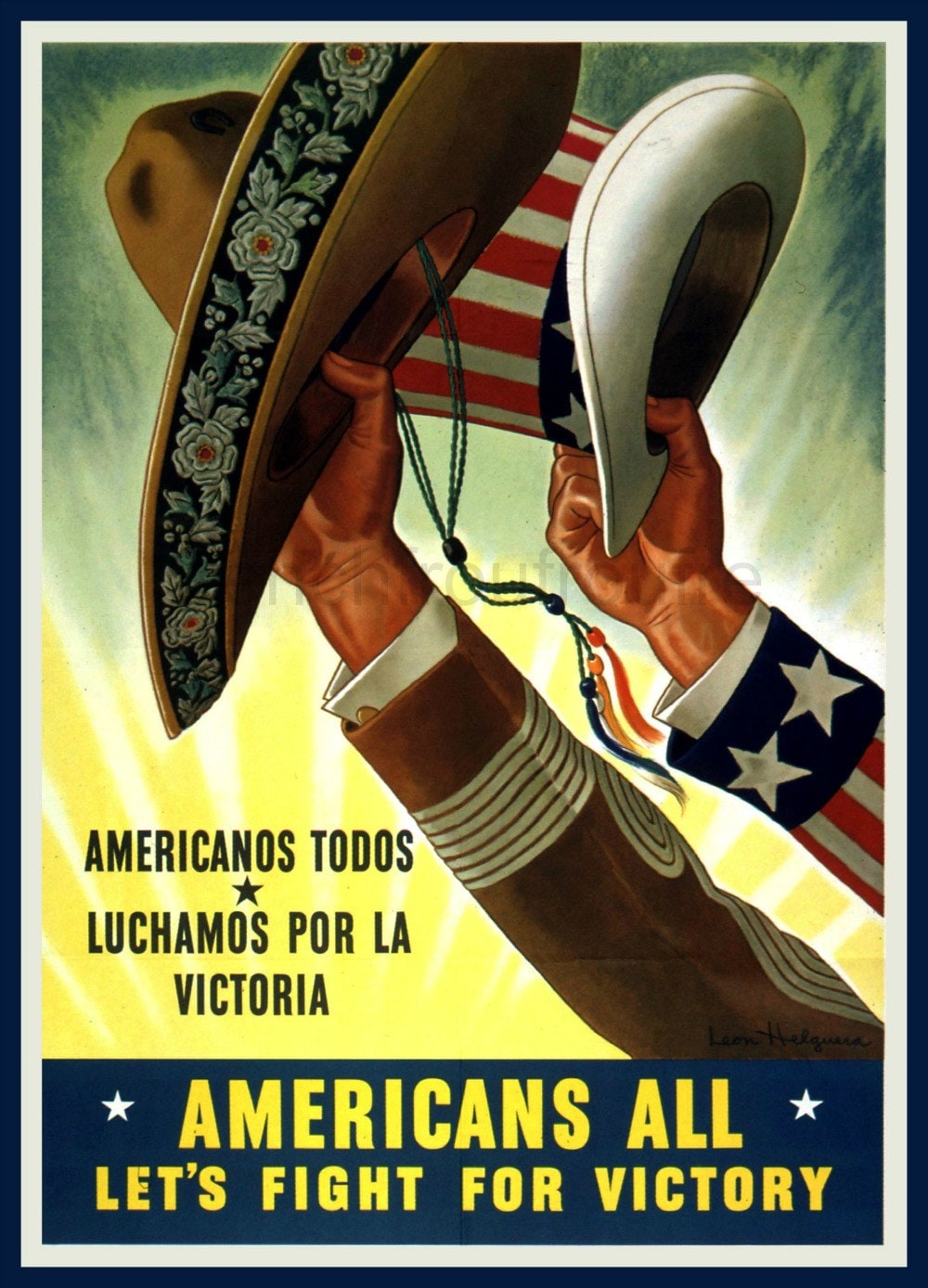 Vintage World War 2 Poster Mexico And Usa United For Victory Etsy Vintage World War 2 Poster Mexico And Usa United For Victory Etsy
