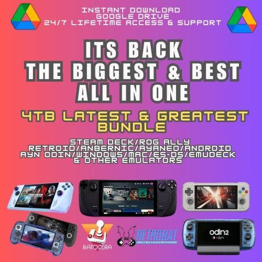 Biggest & Best 4TB Instant Download Batocera Retrobat Steam Deck ROG ...