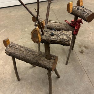Elegant Winter Wooden Reindeer