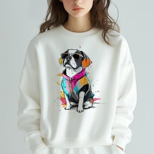 Ink dog png digital download, cute pattern, sticker, decorative painting pattern, T-shirt png