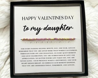 Valentines Day Gifts For Girls Daughter Gift From Mom Morse Code Bracelet Personalized Valentines Gift Love you Thoughtfull Gift Mother
