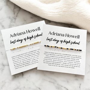 High School Graduation Gift For Her Custom Morse Code Bracelet Personalized Gifts For Senior Class of 2025 Daughter Niece Son Granddaughter