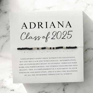Graduation Gift For Her Him Custom Morse Code Bracelet Personalized Gifts For Graduate High School College University Class 2025 Daughter