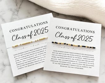 Graduation Gift For Her Him Custom Morse Code Bracelet Personalized Gifts High School College University Class 2025 Daughter Son Niece