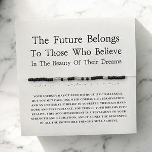 Graduation Gift For Her Him Custom Morse Code Bracelet Personalized Gifts High School College University Class 2025 Daughter Son Niece