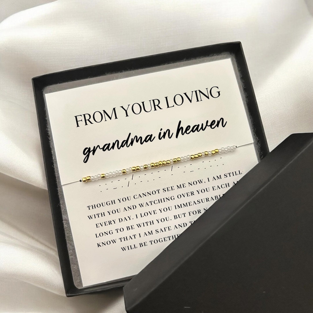 Loss of Grandma Grandmother Memorial Gift for Granddaughter Morse Code ...