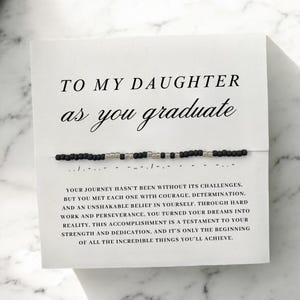 Graduation Gift For Her Custom Morse Code Bracelet Personalized Gifts For Graduate High School College University Class 2025 Daughter Niece