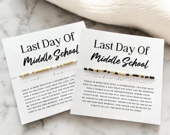 Middle School Graduation Gift For Her Girls Custom Morse Code Bracelet Personalized Gifts For Class of 2029 Daughter Niece Son Granddaughter