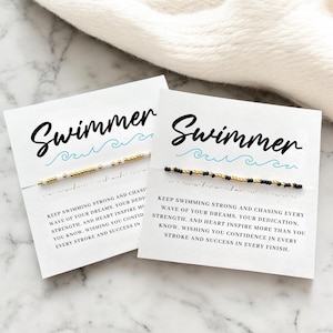 Swimming Gift For Her Daughter Custom Morse Code Bracelet Personalized Gifts For Swimmer Daughter Niece Swim Team Gifts Birthday Gifts