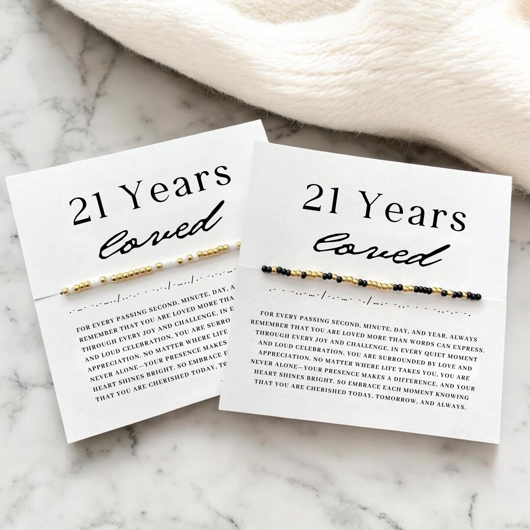 21st Birthday Gifts for Girls Her Son Daughter Custom Morse Code ...