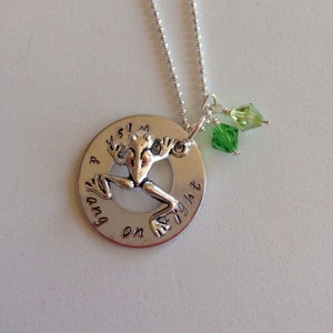 Tiana inspired &quot;wish & hang on tight&quot; necklace