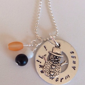 Olaf inspired &quot;I like warm hugs&quot; necklace