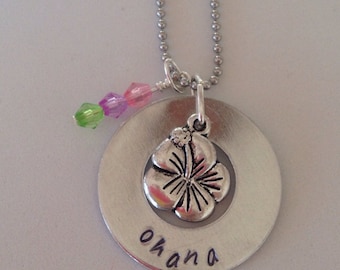 Lilo & Stitch "Ohana" collar inspirado