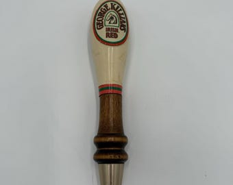Vintage George Killians Irish Red Bier-Zapfhahn aus Holz, 23 cm, mit Pferde-Logo
