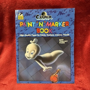 ヴィンテージ 1996 キャスパー ペイント＆マーカーブック ゴールデンブックス 未使用カラーリング