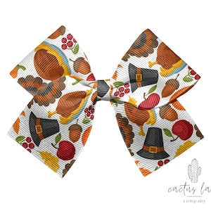 Thanksgiving Bow, Thanksgiving Headband, Thanksgiving Hair Bow, Fall Headband, Fall Bow, Turkey Headband, Turkey Bow
