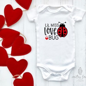 Valentine Bodysuit, Valentine Shirt, Valentine Outfit, Valentine Baby Bodysuit, Lil Miss Love Bug Bodysuit, Lil Miss Love Bug Shirt