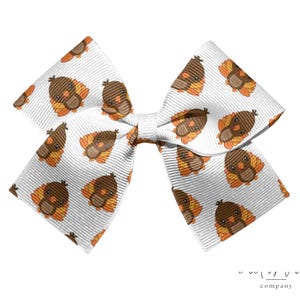 Turkey Bow, Thanksgiving Turkey Bow, Thanksgiving Turkey Headband, Thanksgiving Turkey Hair Bow, Fall Headband, Fall Bow, Turkey Headband