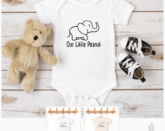 Our Little Peanut Bodysuit: Elephant Baby Outfit