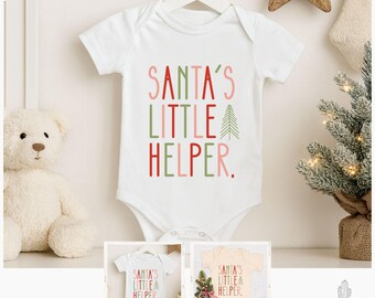 Santa's Little Helper Bodysuit: Christmas Baby Outfit
