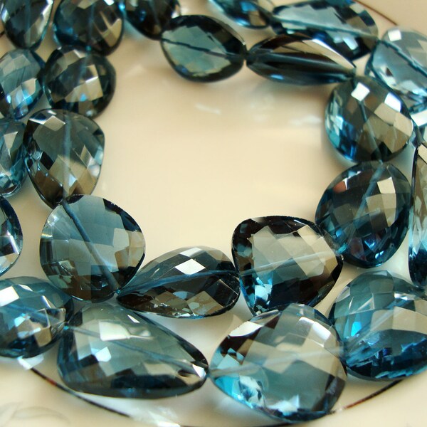 Reserved  for MJGirls Luxe Breath Taking London Blue Topaz Nuggets with Basket Net Facets