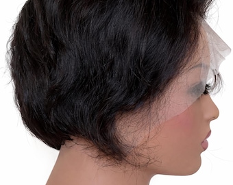 Natural Black Bob Wig | 100% Human Hair Lace Frontal