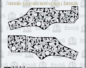 Henry golden boy Scroll Design: Laser Engraving Vector Art (SVG, Ai, PNG, DXF)