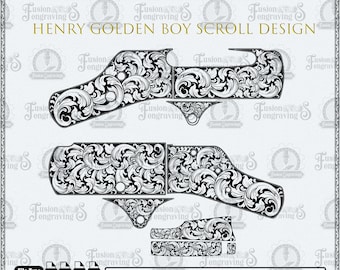 Henry golden boy Scroll Design: Laser Engraving Vector Art (SVG, Ai, PNG, DXF)