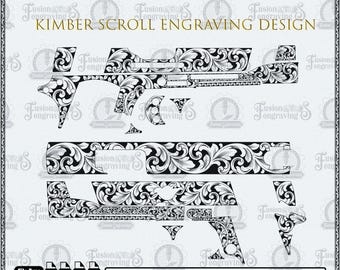 Kimber Scroll Engraving Design SVG (Digital Download)
