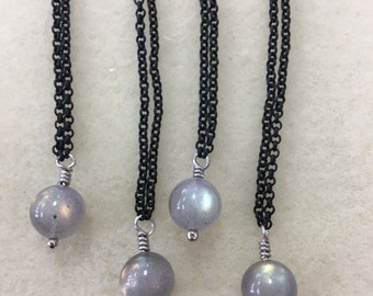 Labradorite Sphere Necklace 15 each made to order