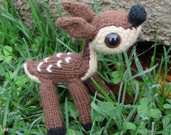 Amigurumi Toy Knitting Pattern Tiny Fawn Baby Deer PDF Instant Download