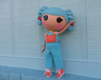 Crochet Pattern for Lalaloopsy Doll Clothes Overalls T-Shirt Sneakers PDF Instant Download