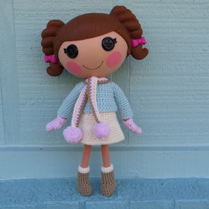 Crochet Pattern for Lalaloopsy Doll Clothes Winter Sweater Skirt Scarf Mittens Boots PDF Instant Download