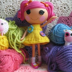 Knitting Pattern for Lalaloopsy Doll Clothes Dress PDF Instant Download