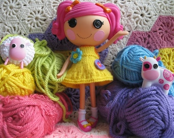 Knitting Pattern for Lalaloopsy Doll Clothes Dress PDF Instant Download